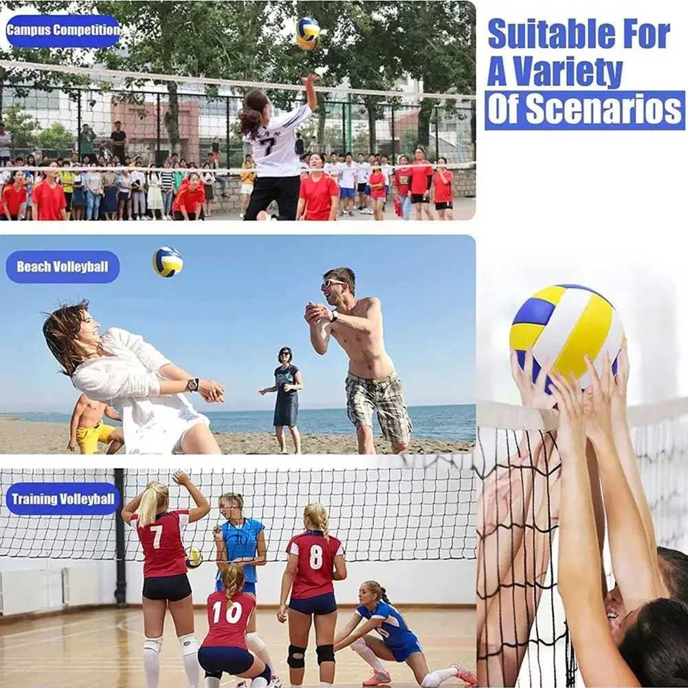 Size 5 Standard Volleyball Blue White Yellow PU Soft Inflatable Waterproof Volleyball Inside Outdoor Beach School Practice BallXJ241230