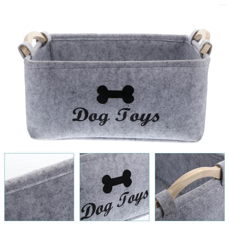 Update Dog Toy Basket Pet Storage Box Bin Organizer Toys Felt Cat Accessory Container Bins Baskets Accessories Containers Organizing