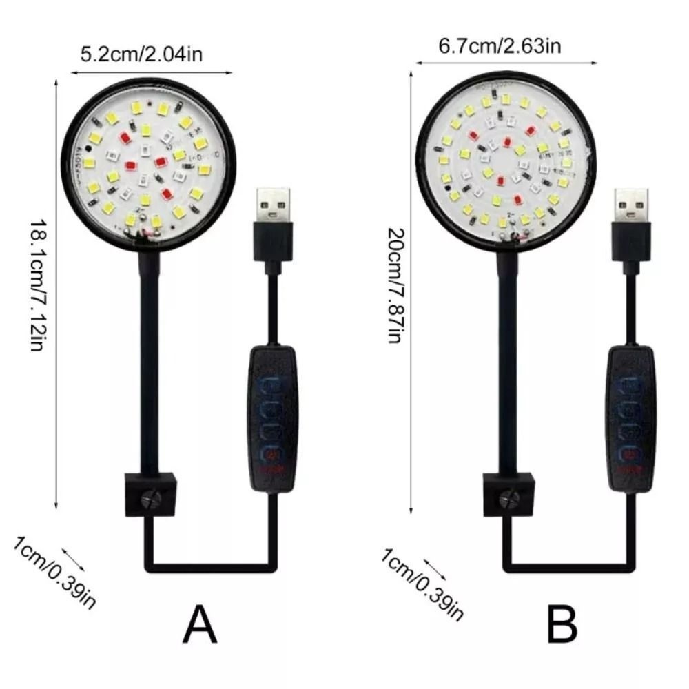 New Mini Fish Tank Clip Lamp 5/7W LED Adjustable Aquarium Plant Light 360-Degree Rotation USB Aquarium Light