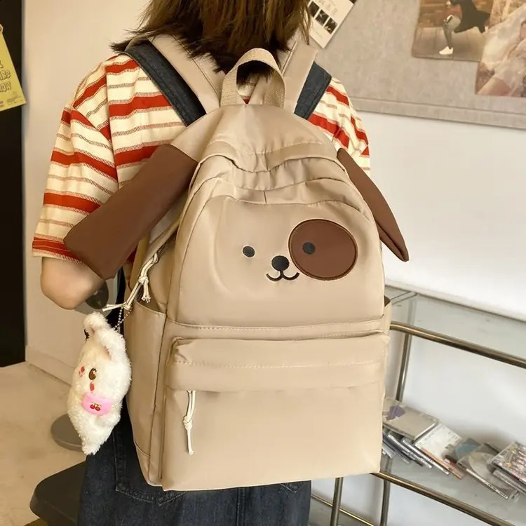 Harajuku Schoolbag Womens Cute Dog Student Backpack Fashion Cartoon Girls Backpack Large Capacity Student School Bag 241230