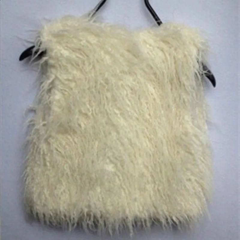 Baby Toddler Girl Vest Tops Autumn Winter Fashion Coat Girls Vests Kids Sleeveless Faux Fur Wool Jacket Children Outerwear 241230