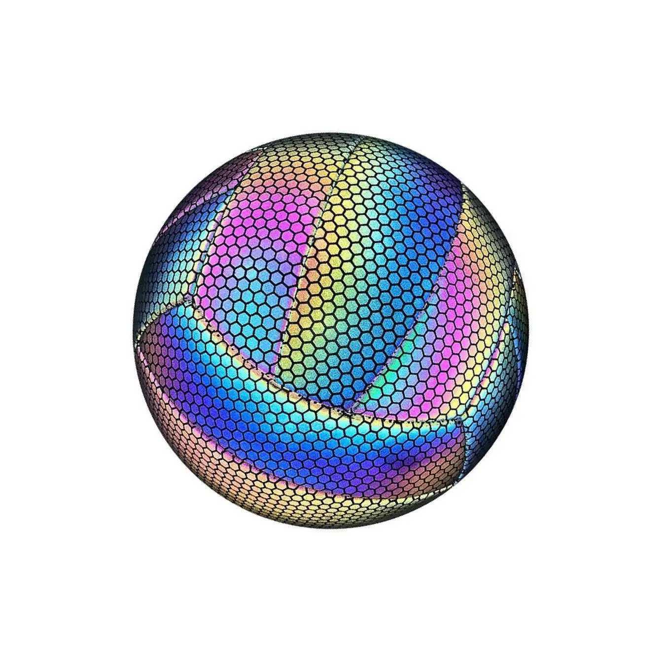 Size 5 Reflective Volleyball PU Leather Volleyball for Gym Playground Girls Boys Play Sports Match Training Ball Christmas GiftXJ241230