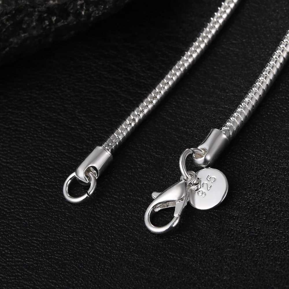45-60cm silver 1MM/2MM/3MM solid snake chain necklace suitable for mens womens and fashionable jewelry with free delivery available W241230