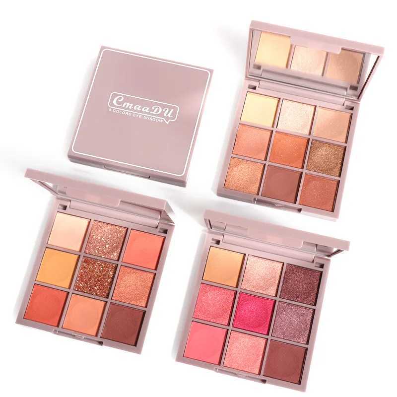 Pro Makeup Smokey Style Matte Eye Shadow Palette 9 Color Nude Balm Minerals Powder Pigments Glitter Eyeshadow Pallete Make UpXJ241230