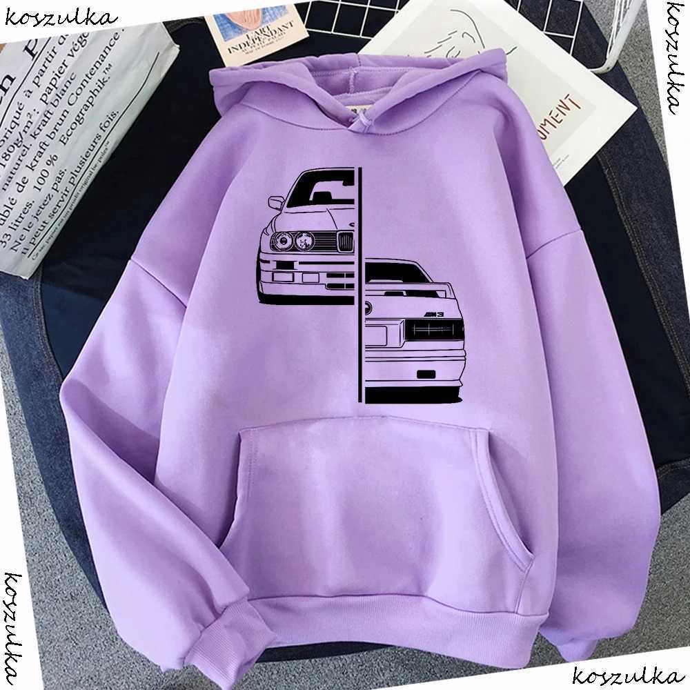 New autumn winter car hoodie fashion mens fashion car design hoodie mens sports shirt mens purple hip-hop Harajuku hoodie W241230