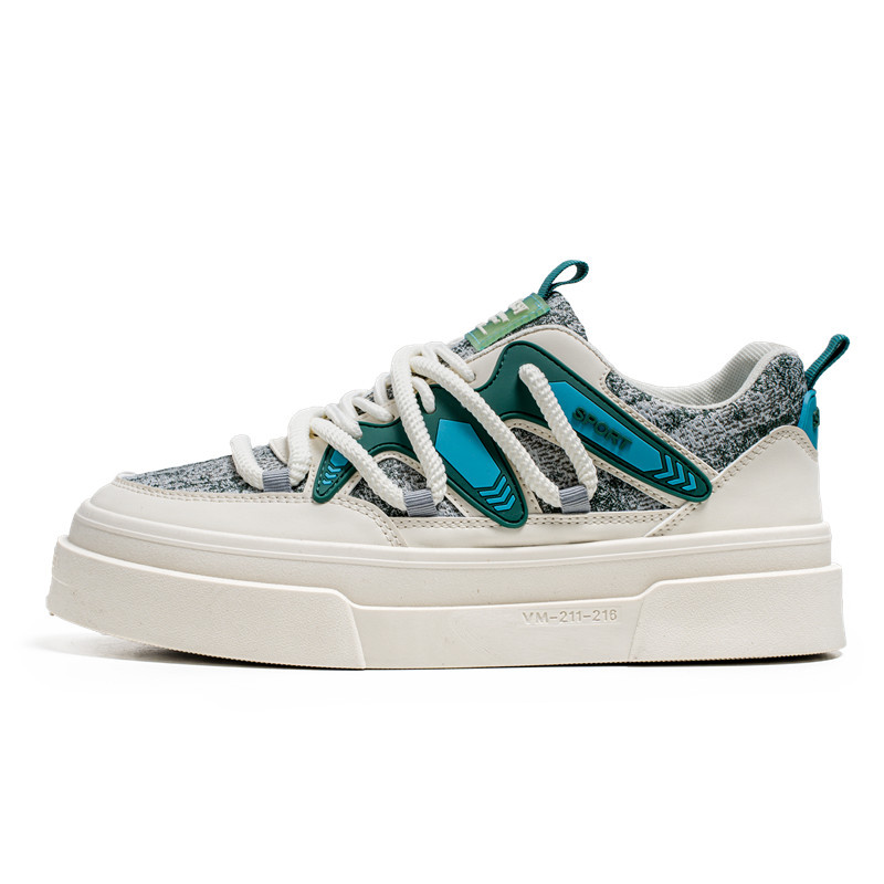 Men Casual Thick Sole Fashion Low-Top Skateboard Versatile Designer Shoes Triple Black Green Orange fashion