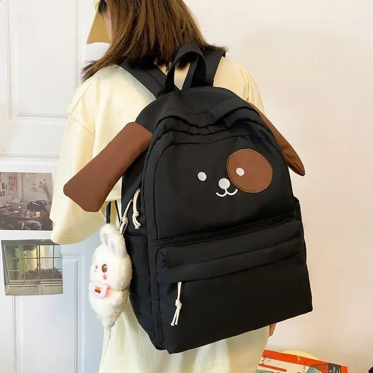 Harajuku Schoolbag Womens Cute Dog Student Backpack Fashion Cartoon Girls Backpack Large Capacity Student School Bag 241230