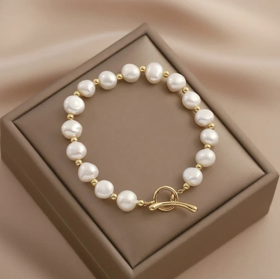 100 natural freshwater Baroque irregular pearl bracelet female n OT fashion highgrade gift 241223