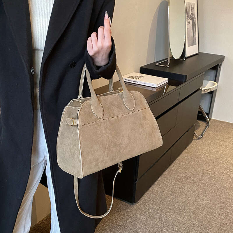 New Large Capacity Suede French Fashion Handheld Tote Crossbody Commuter Women's Bags