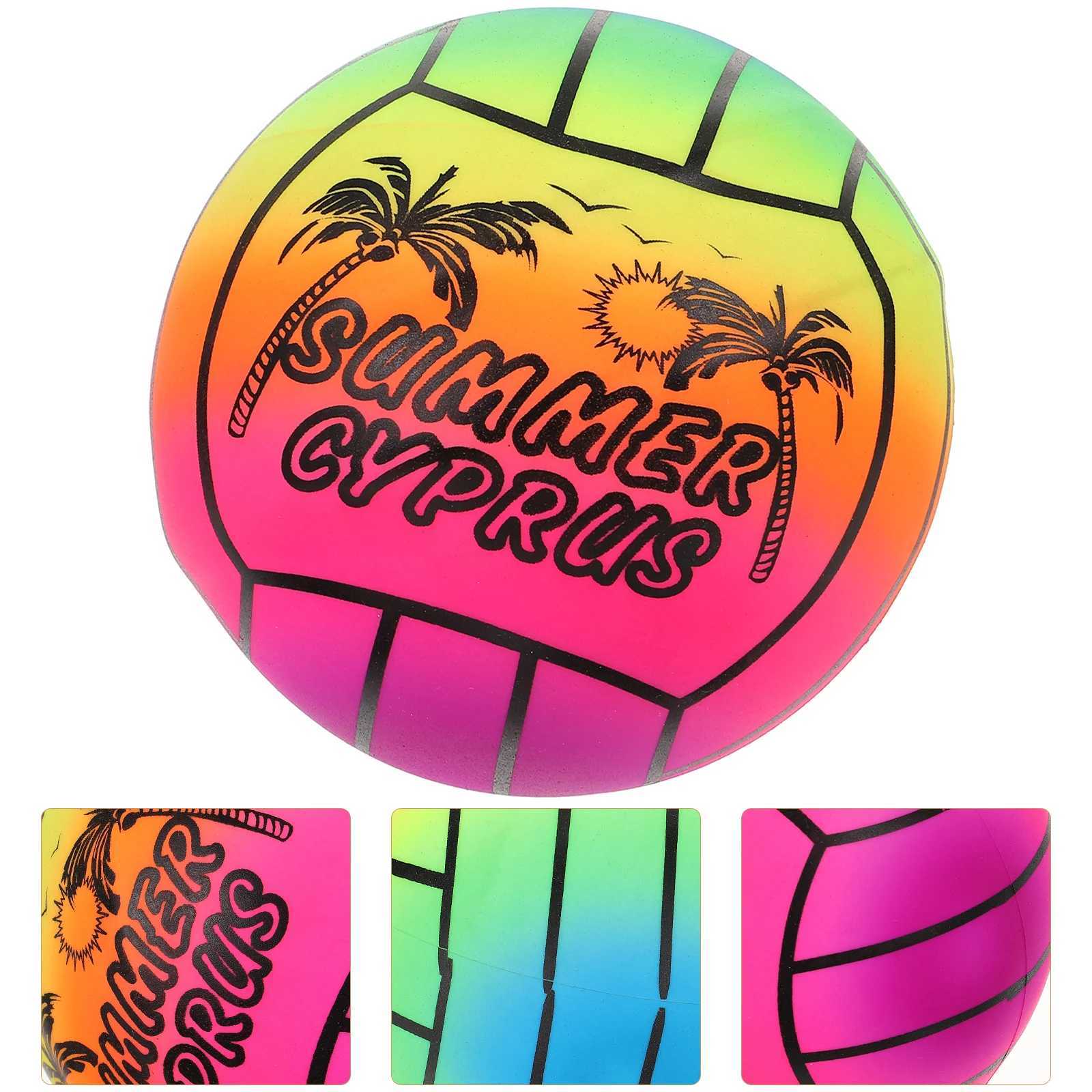 Tropical Beach Ball Outdoor Thickened Rainbow Pvc Volleyball Childrens Inflatable Toy Indoor and Sports Equipment BulkXJ241230