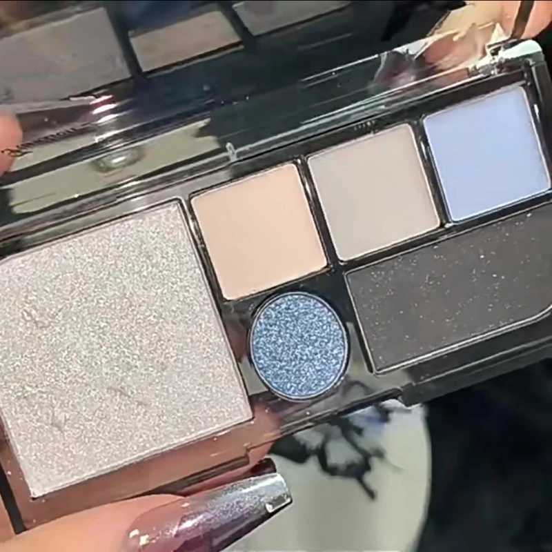 Smoky Matte Eyeshadow 6Colors Giltter Eye Shadow Palette Highlighter For Face B Korean Makeup Eyeshadow Palette Cool StyleXJ241230