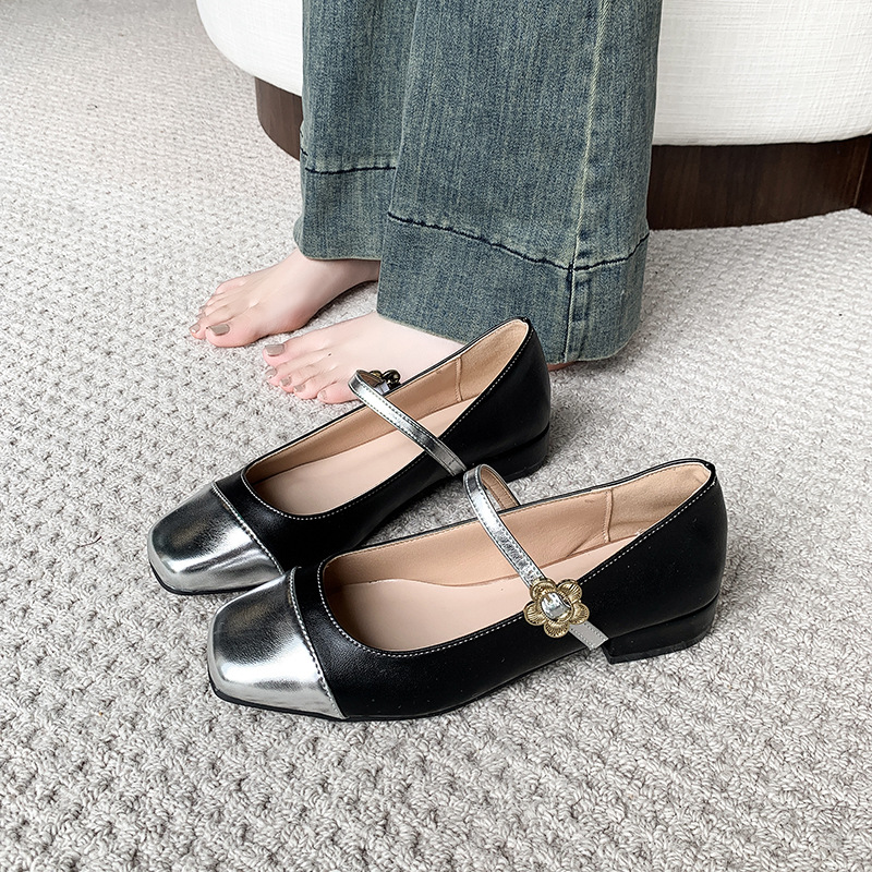 Women Dress Shoes Fashion High Heel Versatile Soft Plus Size Shallow Triple Black Beige fashion