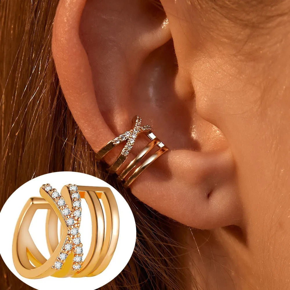 Punk Ear Clip Earrings For Women Jewelry Cuffs Without Hole Piercing Earring Earcuff Cshape On Brincos 241225