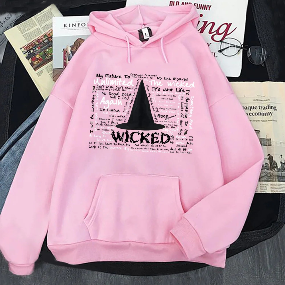 Wicked Fantasy List of Songs Hoodies Autumn Aesthetic n Creative Pullovers Chic Women Men Sudaderas Y2K Casual Sweatshirt 241230