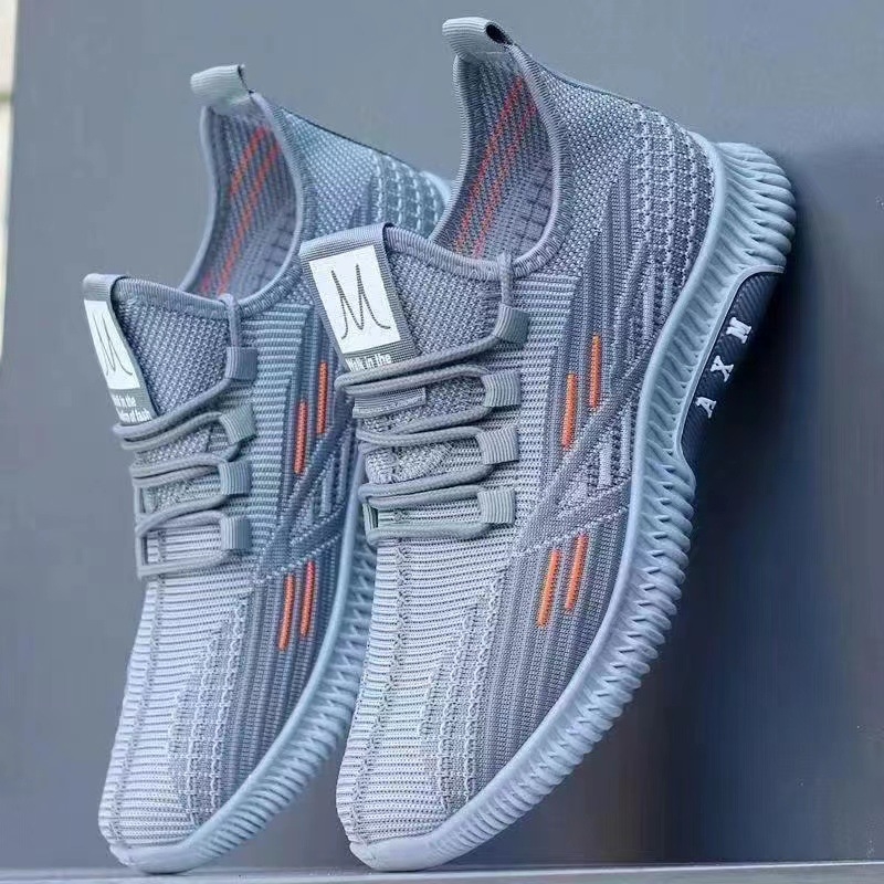 2025 summer new mesh flying woven breathable sports shoes men's casual all fashion shoes lightweight outdoor running shoes