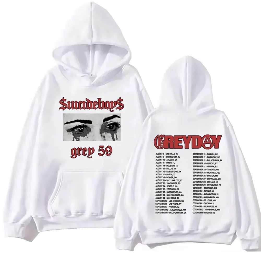 Suicide Boy G-59 Grey Hoodie Harajuku Hip Hop Rap Top Sweatshirt Fan Gift W241230