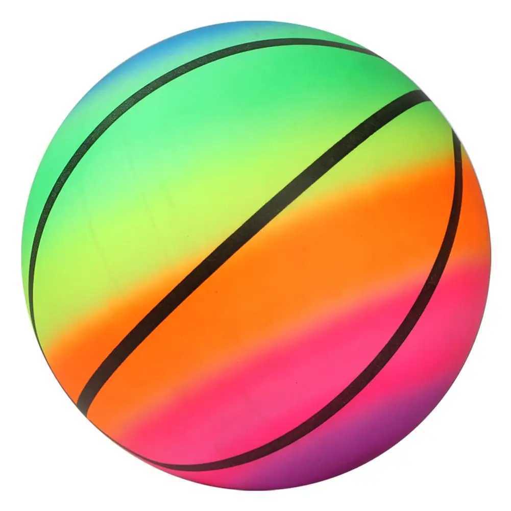 1 Pcs Rainbow Beach Ball Inflatable Summer Beach Ball Garden Game Beach Toy Swim Rainbow Volleyball Rubber Kids Net Pool B7O6XJ241230