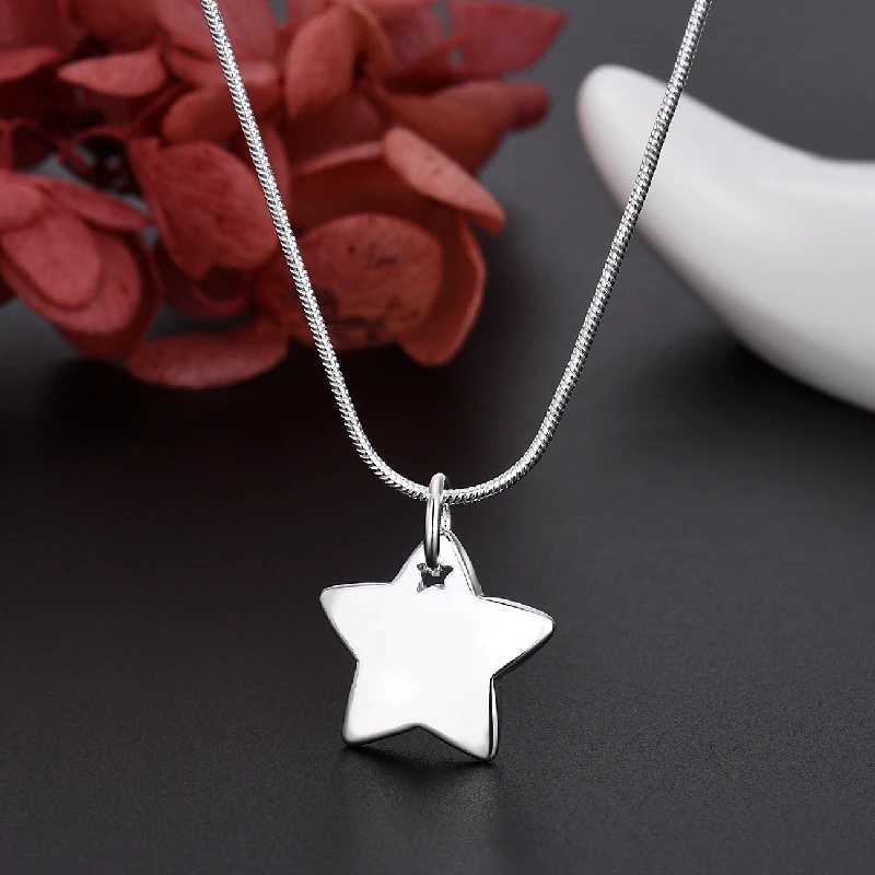 Popular Trends 925 Pure Silver Beautiful Star Necklace Womens Fashion Party Wedding Engagement Jewelry Holiday Gifts W241230