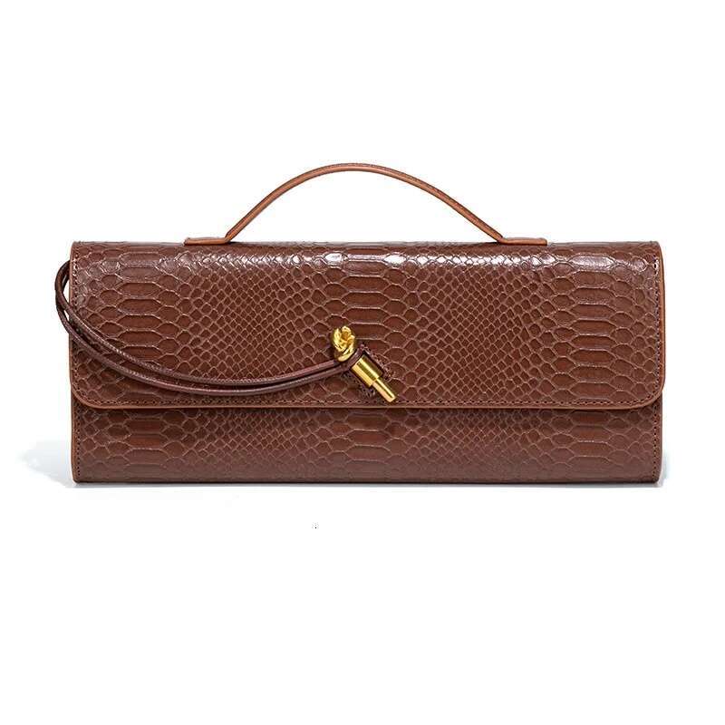 Women's Bags Handbag High-End Feeg Women's Trendy Crocodile Pattern Evening Vintage Niche Single Shoulder Slant Cross Bag Motorcycle Equipme