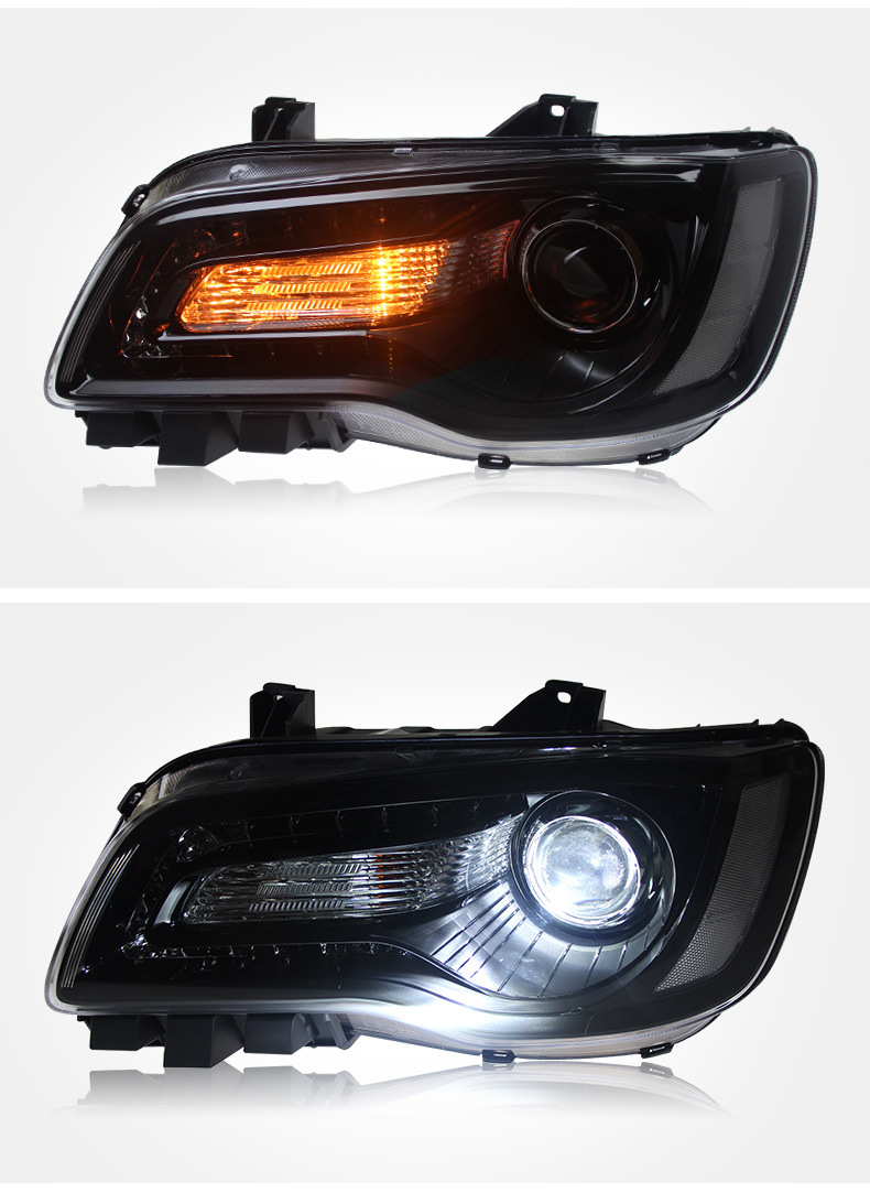 Headlights For Chrysler 300C 20 11-20 17 LED Daytime Lights Front Lamp Dual Beam Lens LED Headlight