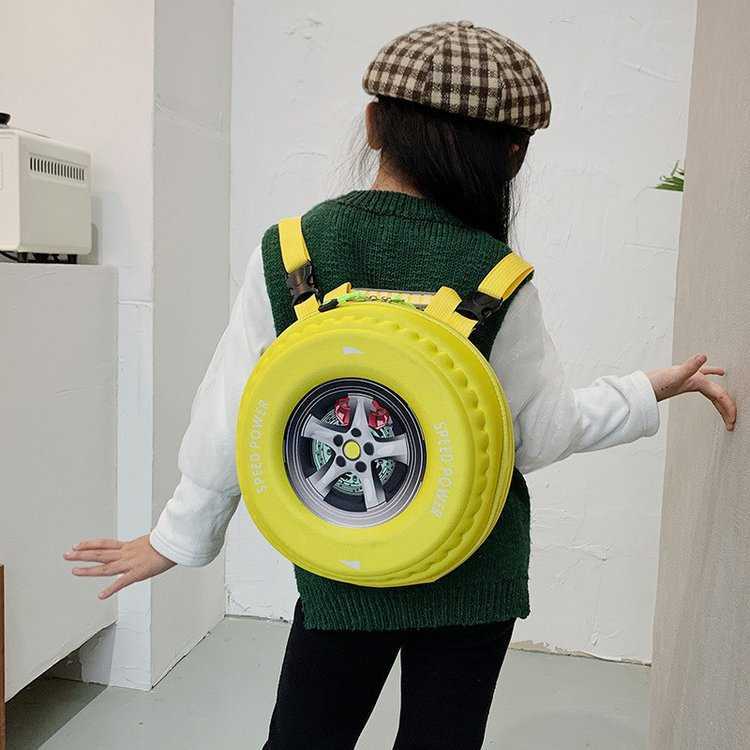 New Korean Version Children's Backpack Tire Fashion Design Kindergarten Backpack Boys' Backpack Hard Shell