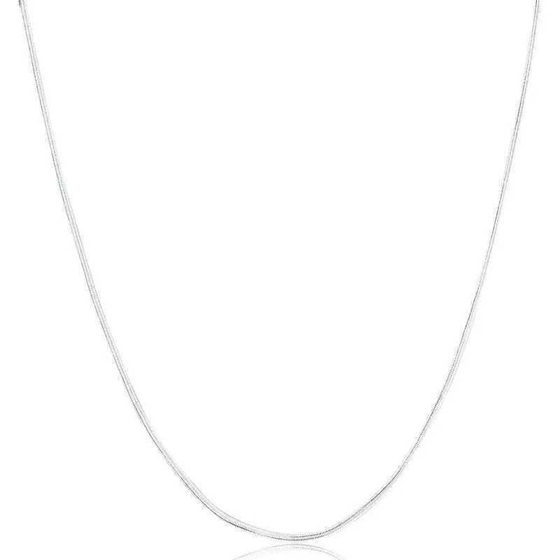 16-30 inch 925 sterling silver necklace 2MM charming wedding party flat snake chain cute female fashion suitable pendant W241230