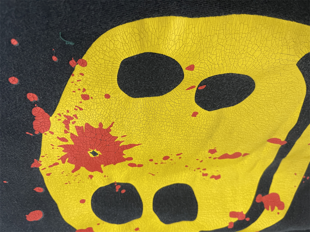 Quality Saint CPFM New 24Ss Smig Face Printed Washed Vintage Round Neck High Street Casual Loose Cotton Fleece Hoodie