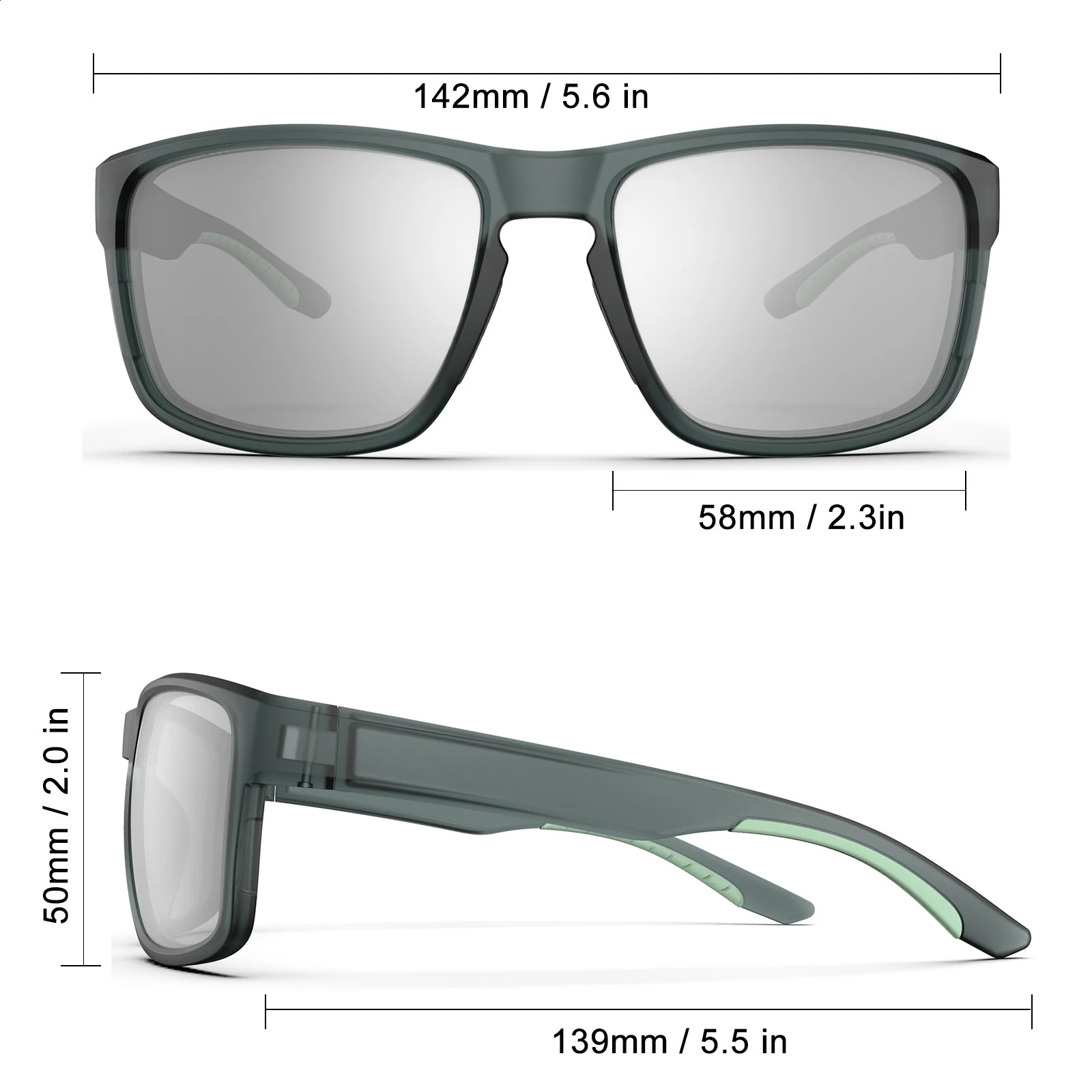 Suukaa Mens Polarized Sunglasses For Men Women Driving Travel Fashion Vintage Sun Glasses Eyewear UV400 241230