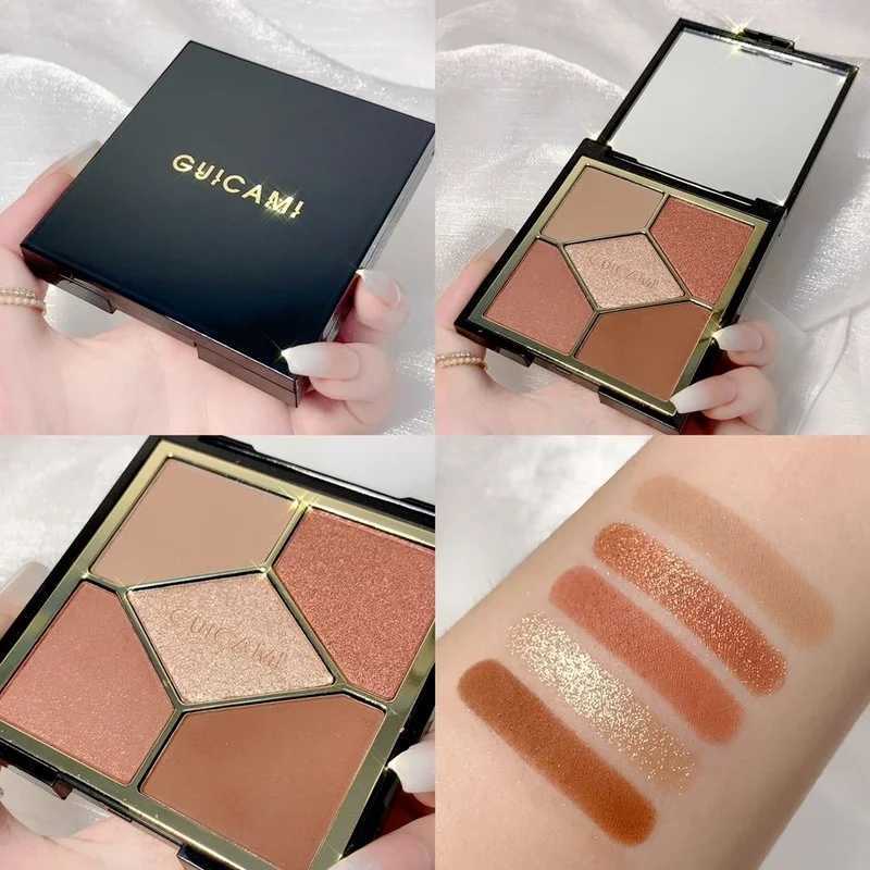 Five-color lescent Eyeshadow Palette Five-color Eyeshadow Eye Makeup Palette Cosmetics Earth Color INS Popular EyeshadowXJ241230
