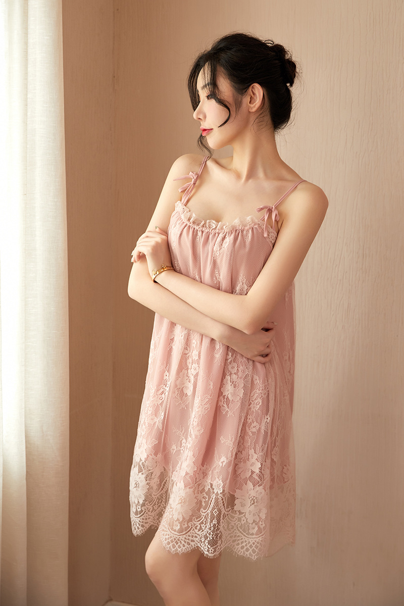 B171-New sexy lace nightdress sexy lingerie backless temptation thin home clothes pajamas