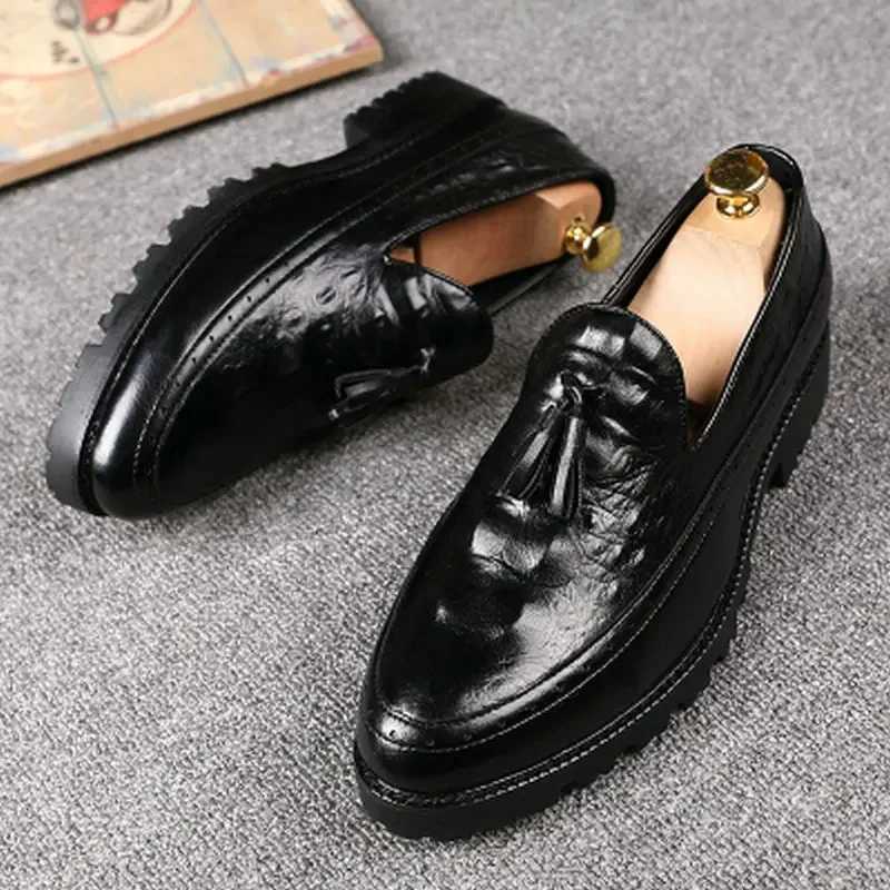 New Fashion Designer Luxury Men Formal Leather shoes Men Dress Shoe Pointed Oxfords Shoes loafers driving shoes ch65XJ241230