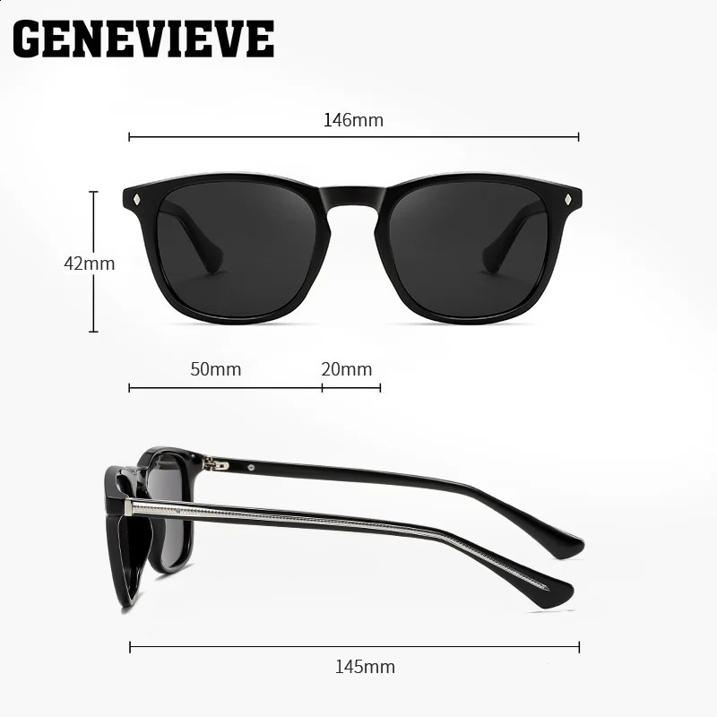 GENEVIEVE Classic Oval Sunglasses Simple Polarized Sunglasses Customizable Prescription UV Protection S31128 241230