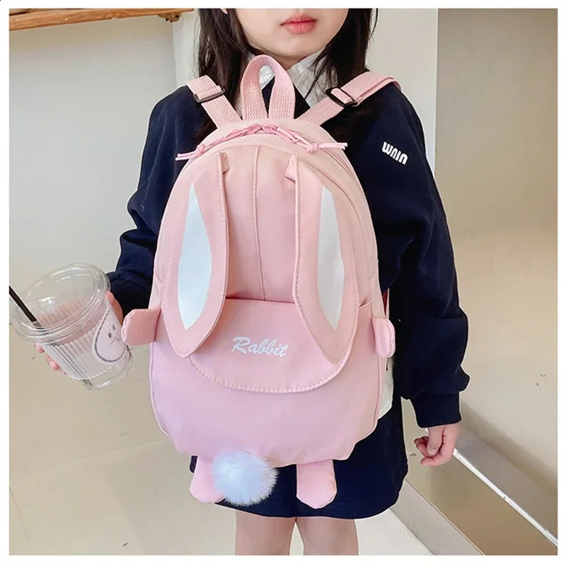 Fashion Children School Bags Bunny Portable Backpacks Kids Travel Rucksacks Cute Boys Girls School Book Backpack Schoolbags 241226