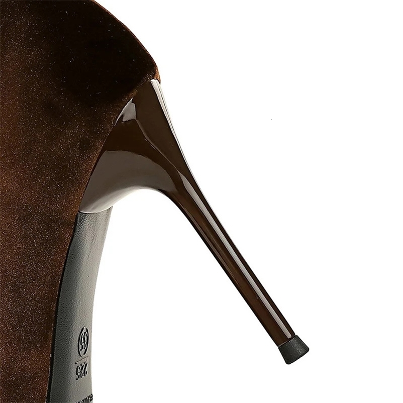 Women 9.5cm High Heels Burgundy Velvet Pumps Wedding Bridal Scarpins Stiletto Heels Lady Royal Blue Green Evening Party Shoes 241228