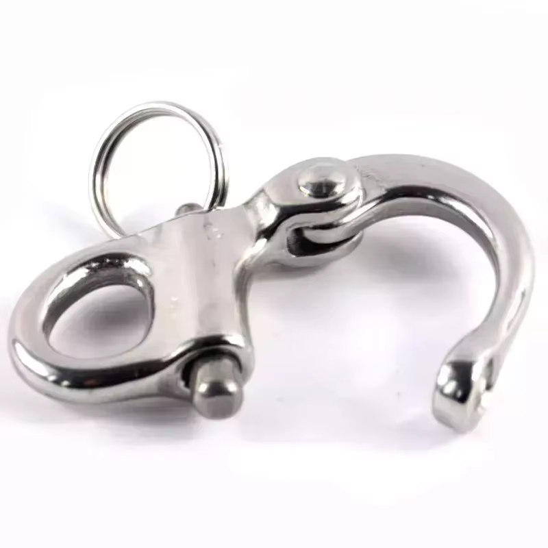 316 stainless steel swivel snap shackle 52mm snap hook