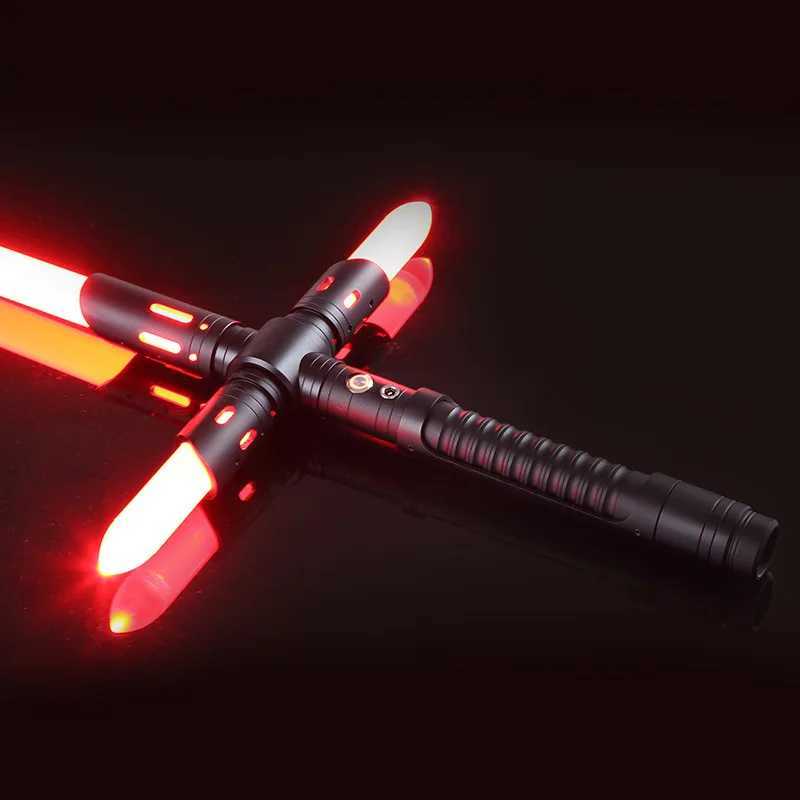Yanqing Kylo Cross RGB lightsaber metal stand with 10 sets of sound fonts lace smooth swing heavy-duty dual pixel laser sword toy Y241230