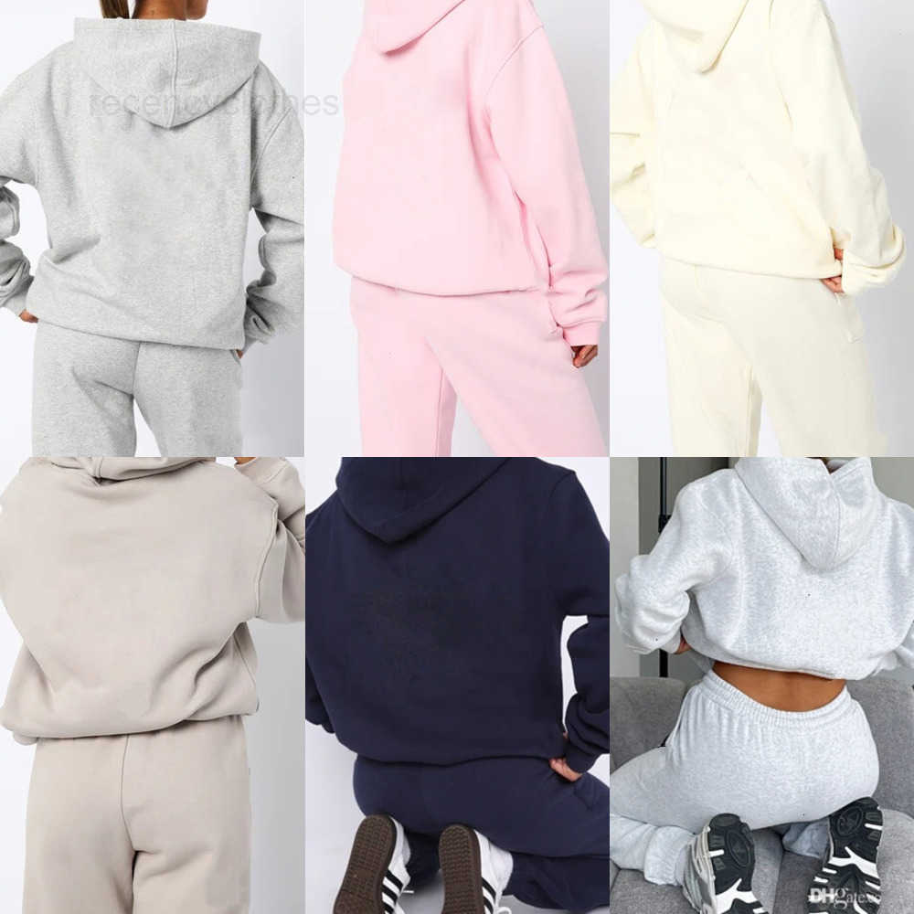 Women's Tracksuits Tracksuit Designer White Hoodie Sets Two 2 Piece Set Women Mens Clothing Sporty Long Sleeved Pullover Hooded Tracksuits Spring Autumn