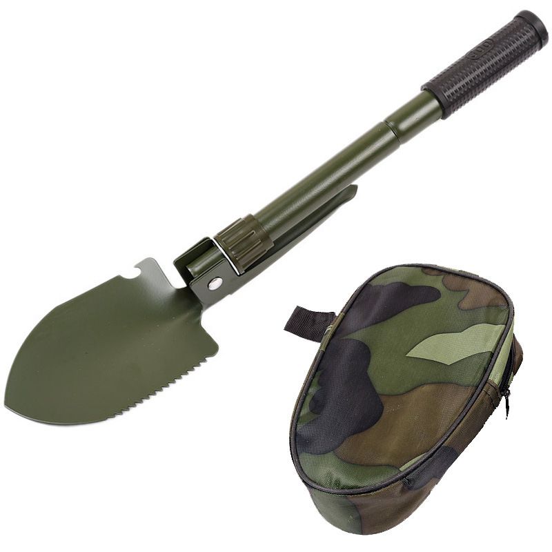Outdoor portable multi-function camping folding shovel carbon steel tactical garden shovel