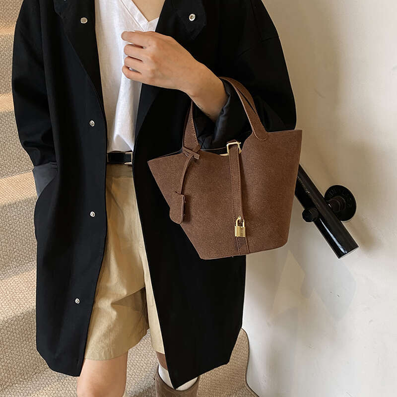 Women's Bags Handbag Women's PU Leather Bucket Handbag Designer Brand Travel Fashion Composite Ladies Casual Tote Bag Momei