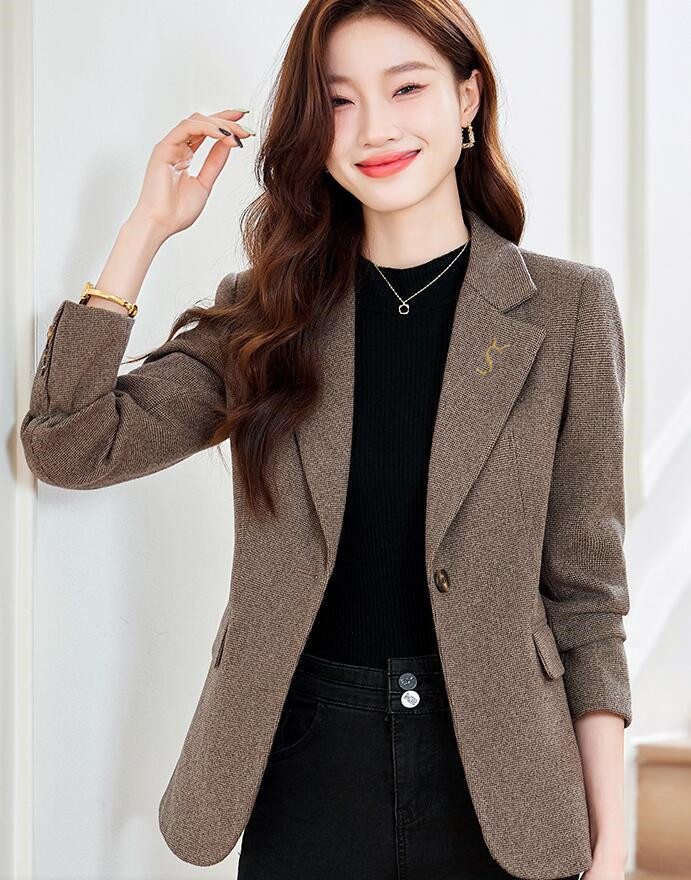high-end designer blazer women suit jacket slim fit brand Professional wool suits for woman clothing