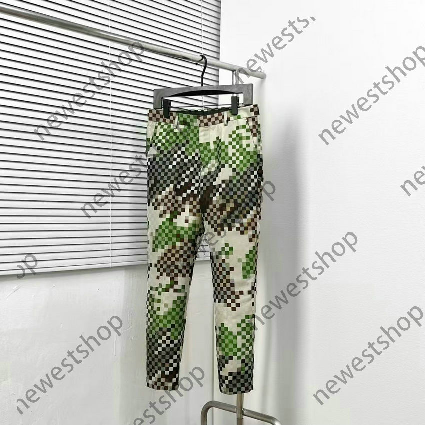 Designer mens pants trousers Blazers autumn luxury slim fit casual geometry patchwork print pant Male Trouser