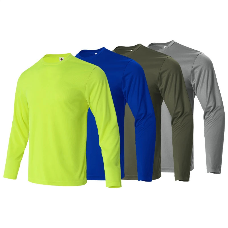 Long Sleeve Quick Dry Mens Tshirt Spring Summer Jacquard Mesh Breathable Moisture Absorption Sweat Running Daily Fitness 241223