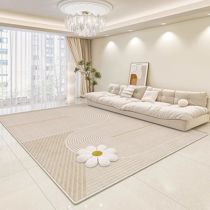 4729-54.89-PTX-Simple Rectangular Solid Color Silk Carpet Bedroom Bed Living Room Sofa Blanket