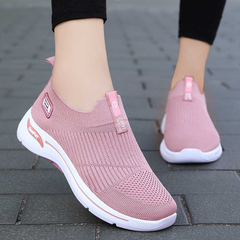 Female Shoes New Womens Shoes Fashion Mom Shoes Socks Shoes Soft Sole Sports Shoes Female