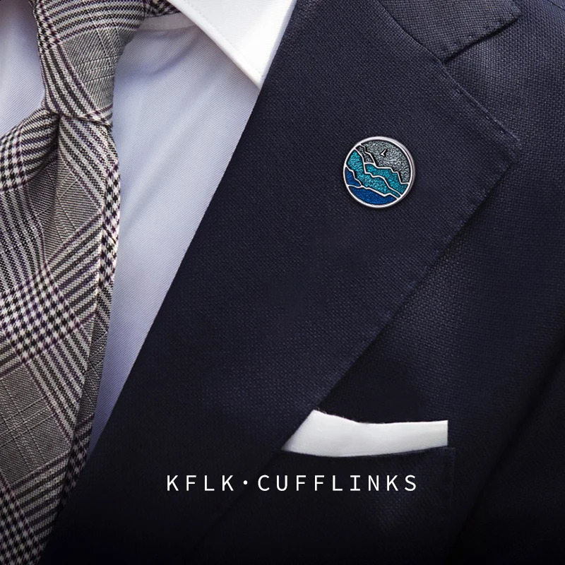 KFLK Fashion Advanced Color Scheme Brooch Pins Exquisite Brooches For Women Mens Costumes Badge Brooch Jewelry Wholesale 241230