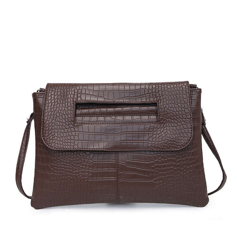 Hand Held Women's New Stone Pattern Large Capacity Fashionable Shoulder Texture Commuting Crossbody Bags