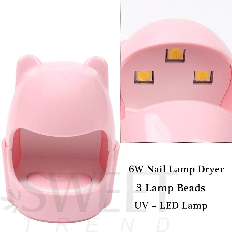 6W nail drying lamp mini portable egg shaped UV LED lamp with USB cable gel nail polish curing dryer machine BECA043 241230