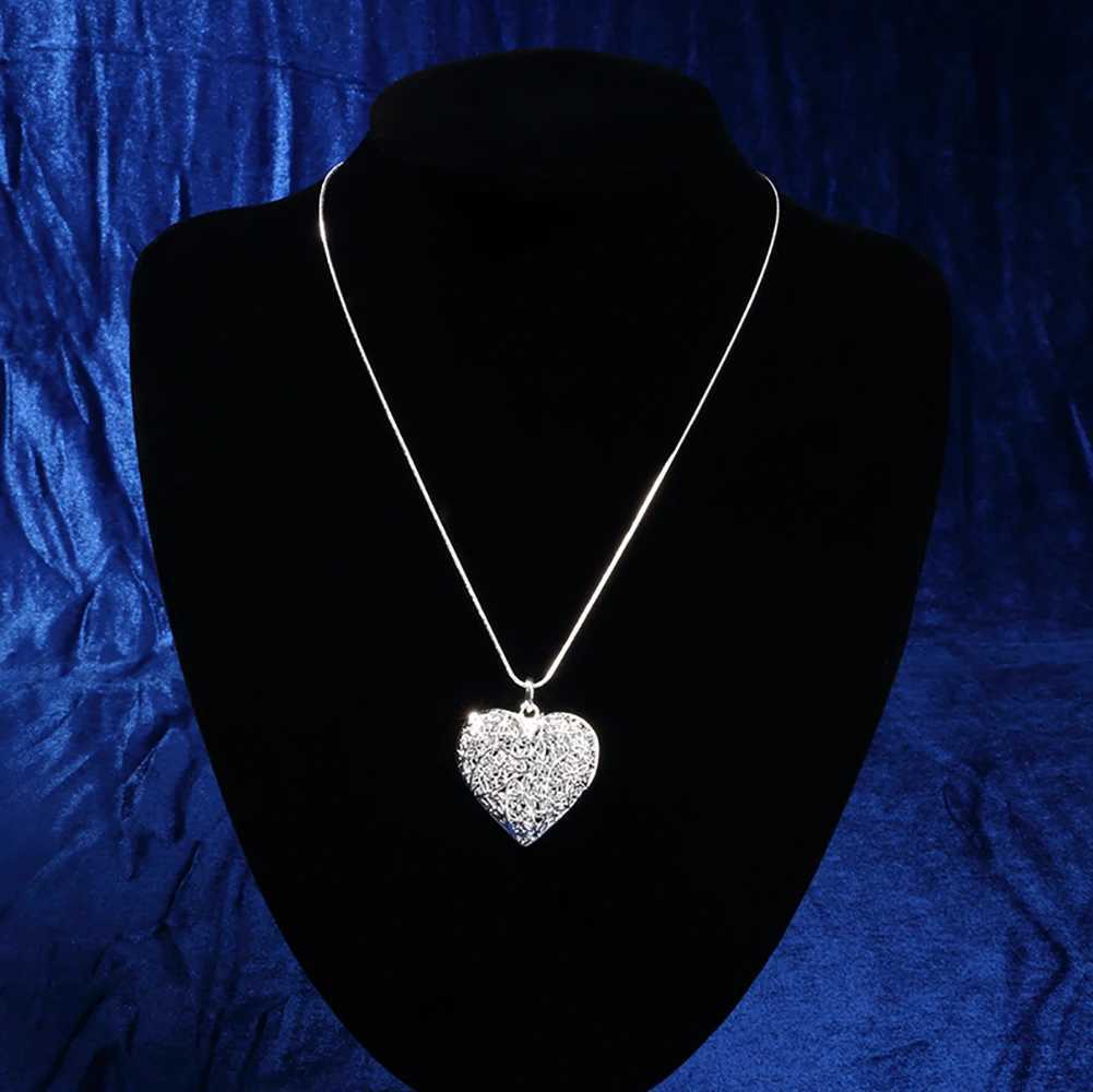 40-75cm hot 925 pure silver cute heart-shaped pendant necklace suitable for womens parties weddings fashion designers jewelry gifts W241230