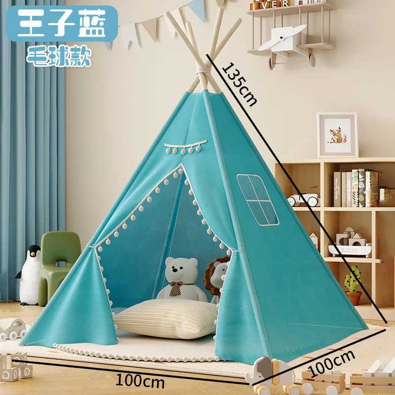 Childrens Indoor Playhouse Wigwam Childrens Portable Folding Tipi Teepee Girls and Boys Castle Game Tent W241230