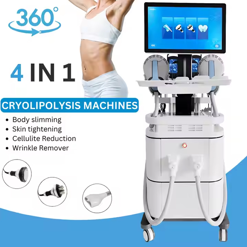 NEW Double Chin Treatment Cryolipolysis RF Cooling Sculpting Fat Freezing 360 Loss Weight Cryo Therapy Slimming Machine